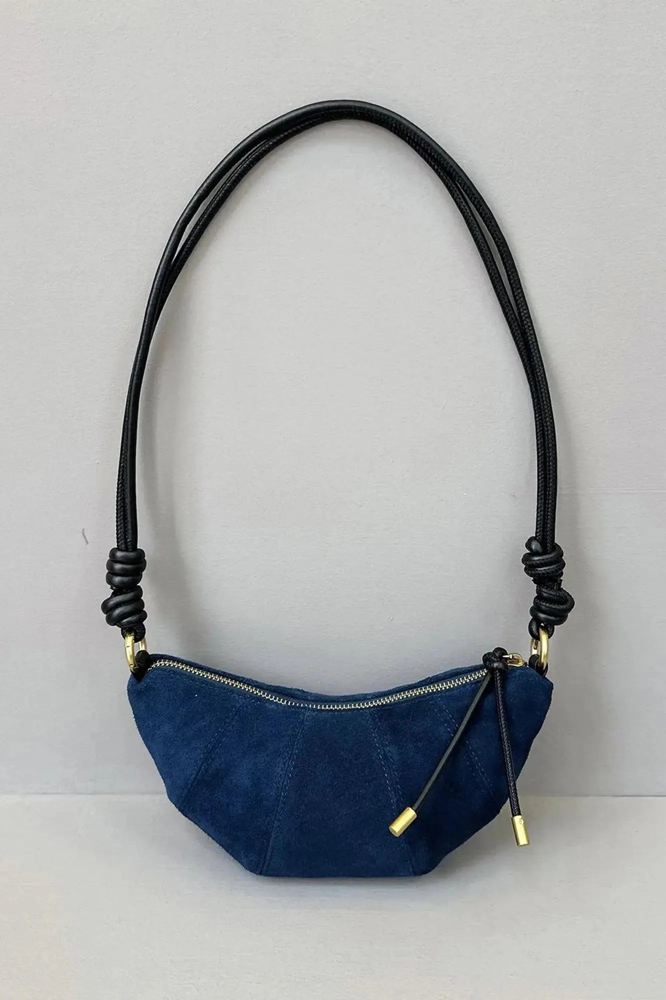 Italian suede shoulder bag “Luna”