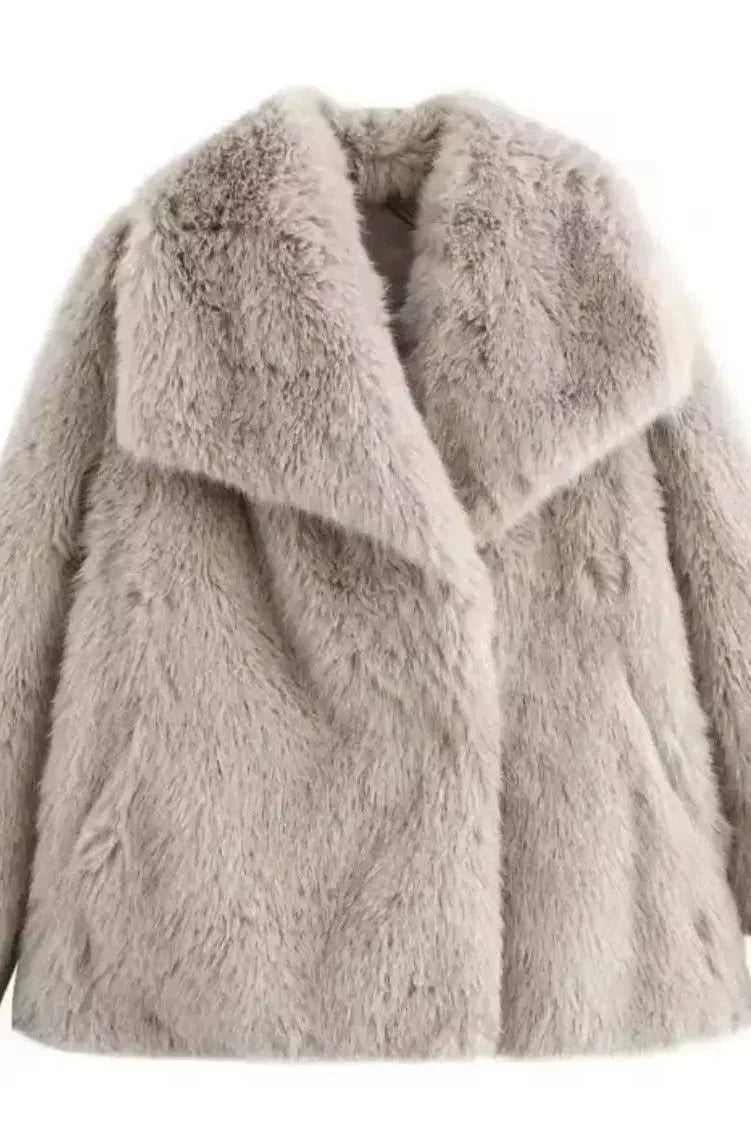 Luxurious faux fur coat